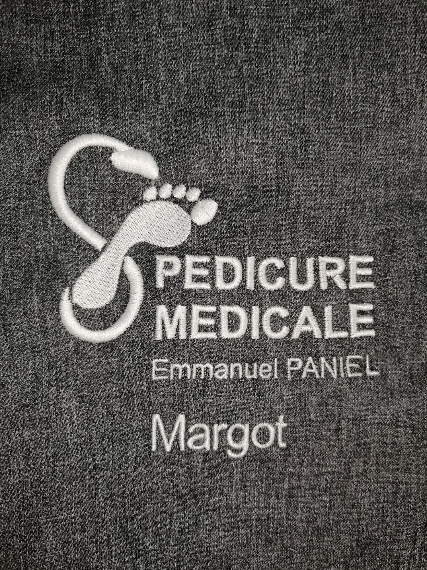 Textile professionnel pedicure logo